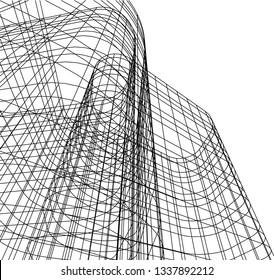 abstract architecture, vector background