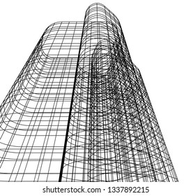 abstract architecture, vector background