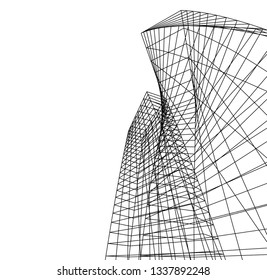 abstract architecture, vector background