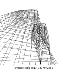 abstract architecture, vector background