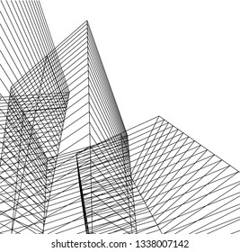 abstract architecture, vector background