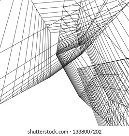 abstract architecture, vector background