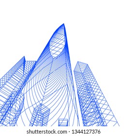 abstract architecture, vector background
