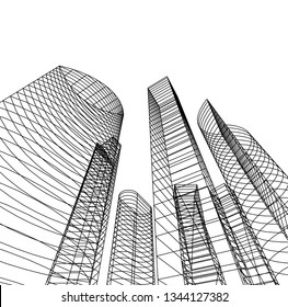 abstract architecture, vector background