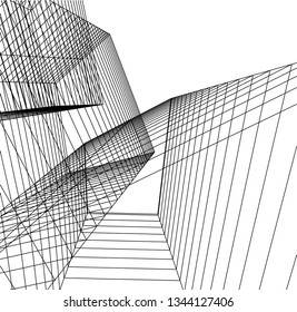 abstract architecture, vector background