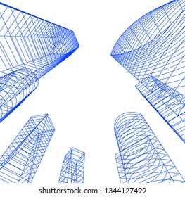 abstract architecture, vector background