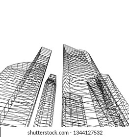 abstract architecture, vector background