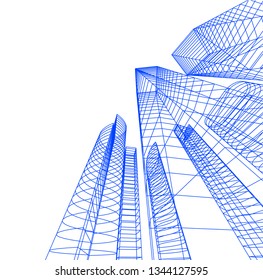 abstract architecture, vector background