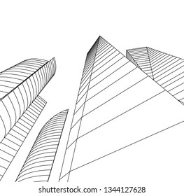 abstract architecture, vector background