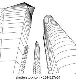abstract architecture, vector background