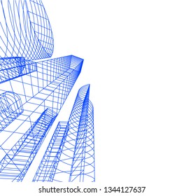 abstract architecture, vector background