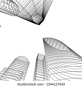 abstract architecture, vector background
