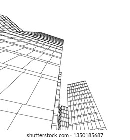 abstract architecture, vector background