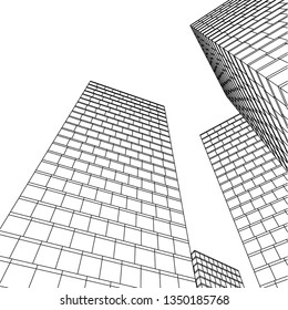 abstract architecture, vector background
