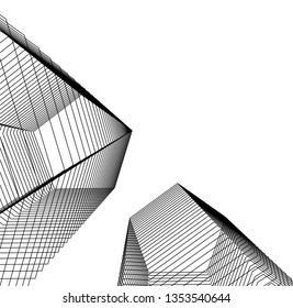abstract architecture, vector background