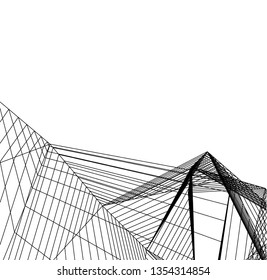 abstract architecture, vector background