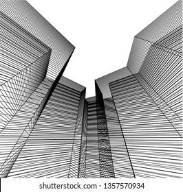 abstract architecture, vector background