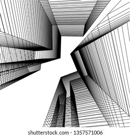 abstract architecture, vector background
