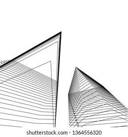 abstract architecture, vector background