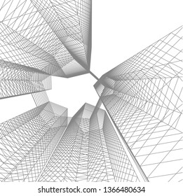 abstract architecture, vector background