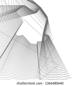 abstract architecture, vector background