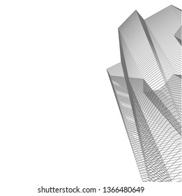 abstract architecture, vector background