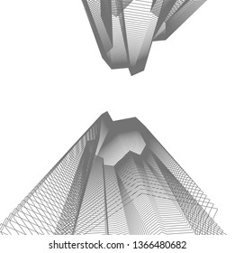 abstract architecture, vector background