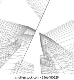 abstract architecture, vector background