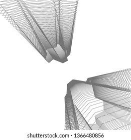 abstract architecture, vector background