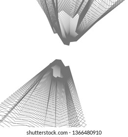 abstract architecture, vector background