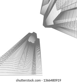 abstract architecture, vector background