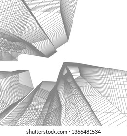 abstract architecture, vector background