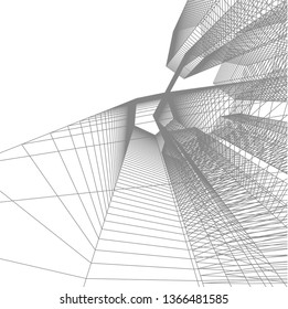 abstract architecture, vector background