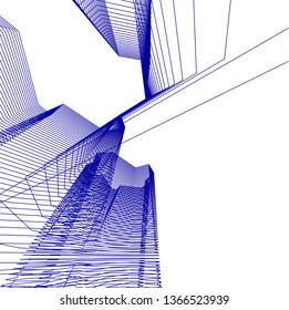 abstract architecture, vector background