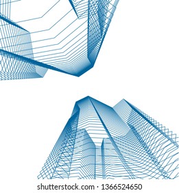 abstract architecture, vector background