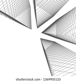 abstract architecture, vector background
