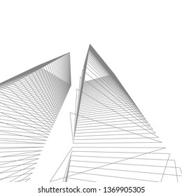 abstract architecture, vector background