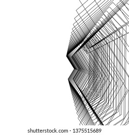 abstract architecture, vector background