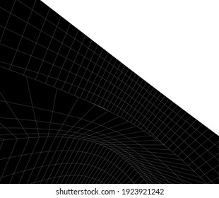 abstract architecture vector drawing 3d