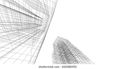 abstract architecture vector illustration