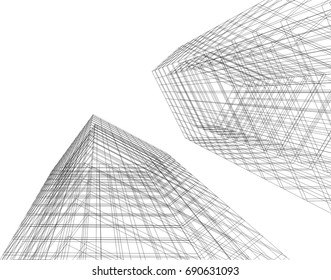 abstract architecture vector illustration