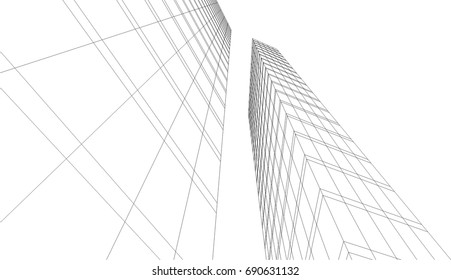 abstract architecture vector illustration