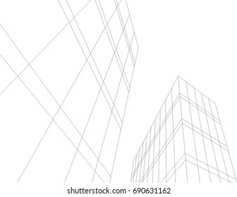 abstract architecture vector illustration