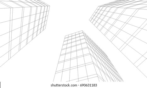 abstract architecture vector illustration