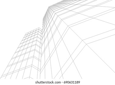 abstract architecture vector illustration