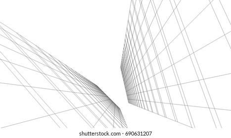 abstract architecture vector illustration