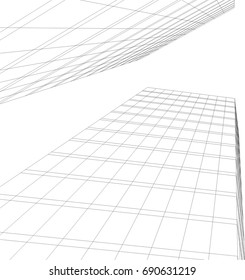 abstract architecture vector illustration