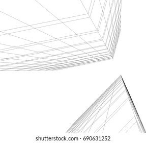 abstract architecture vector illustration