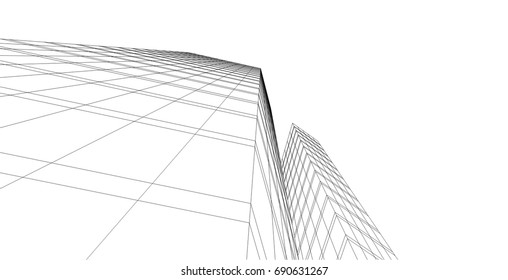 abstract architecture vector illustration