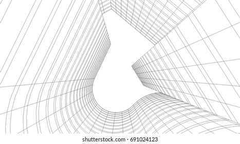 abstract architecture vector illustration